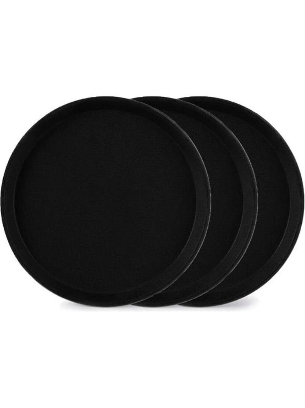 3 Pack Serving Trays 11 Inch Round Non Slip Food Trays Restaurant Bar Cafe Party